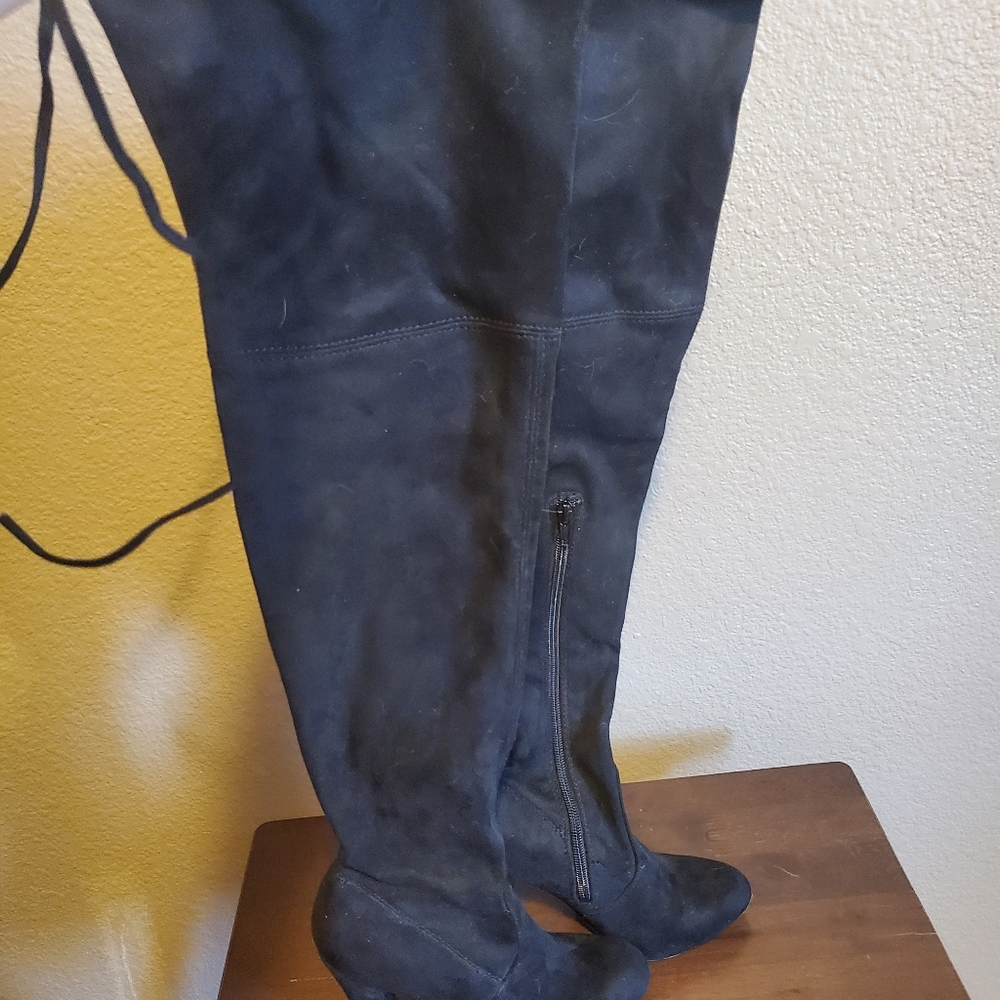 Black over the knee boots